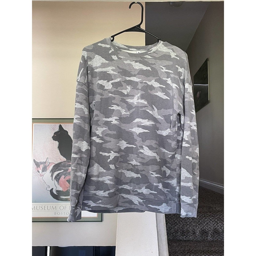 ATHLETA Womens Size Small Crewneck Pullover Sweatshirt Long Sleeve Gray Studio